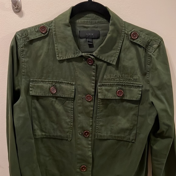 Jcrew| GREEN Safari Jacket with Pleats in the back XS - Picture 3 of 7